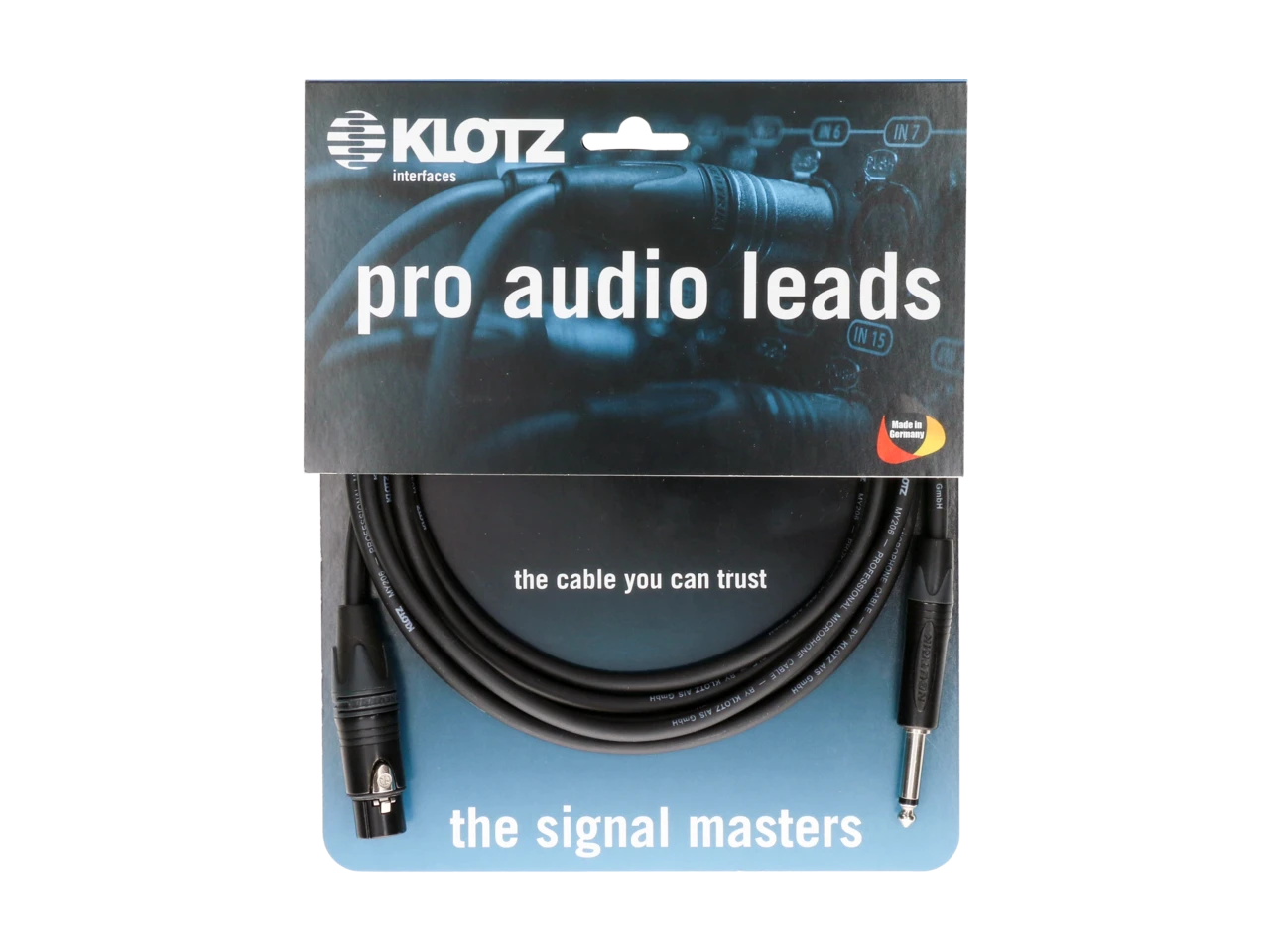 Klotz Kabel XLR-Klinke 7,5m PRO